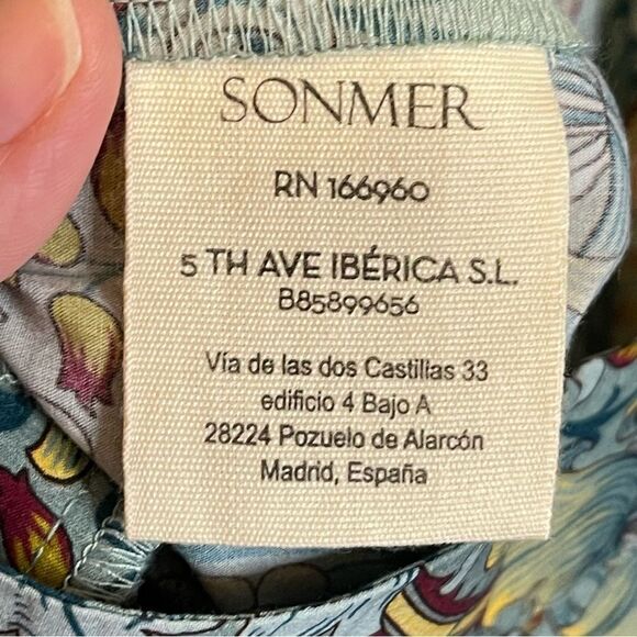 NWT SONMER Olivia Floral Print High‎ Rise 100% Viscose Wide-Leg Pant, Small - Picture 8 of 11